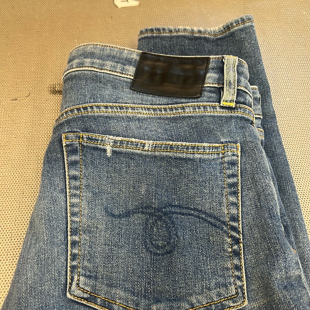 R13 Kate Skinny Jeans Denim Distressing